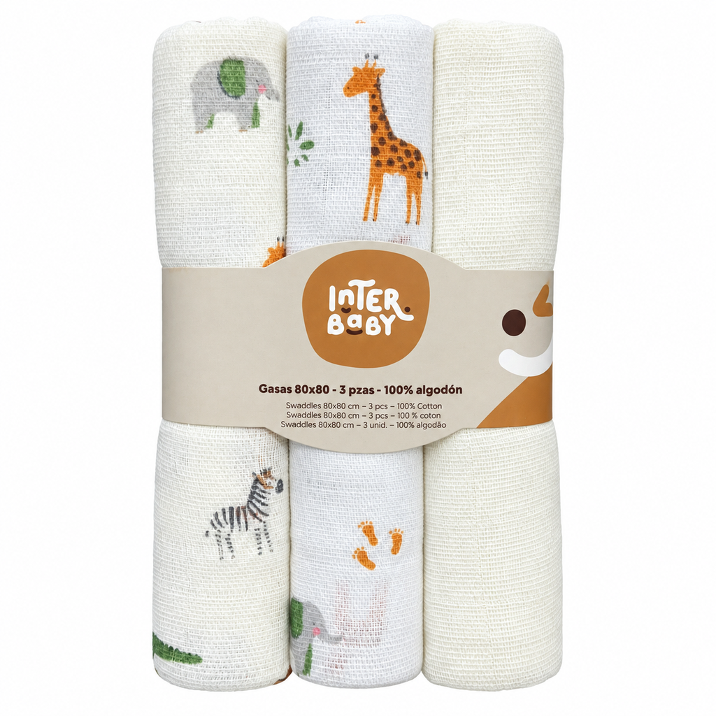 Pack 3 muselines 98984 Interbaby